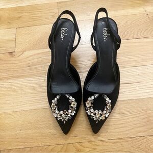 Boden Embellished Women’s Black Slingback Court Shoes
